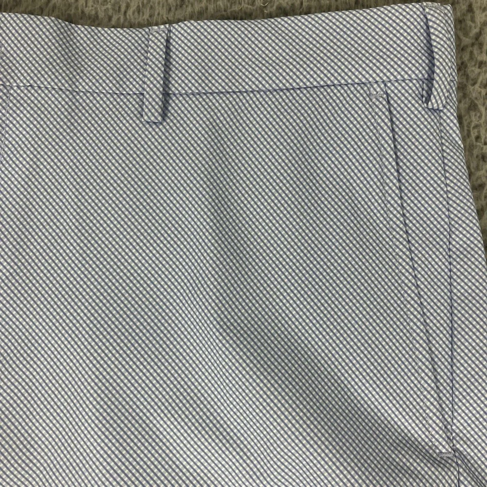 Polo Ralph Lauren Shorts Mens 40 Blue Check Tailored‎ Fit Performance Chino Golf
